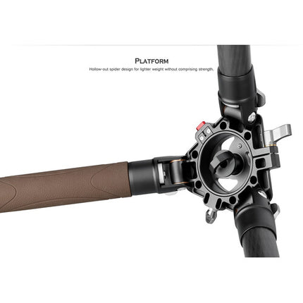 Leofoto LN-364C Trípode Fibra de Carbono 77 lb 64.4" con Base Niveladora YB-75LK