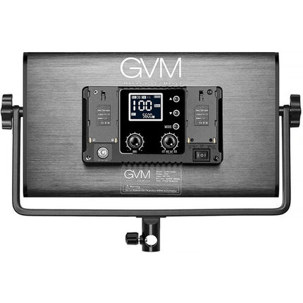 GVM 1500D Panel LED RGB Kit 2 Luces 9770 Lux Barndoor Difusor Maletín