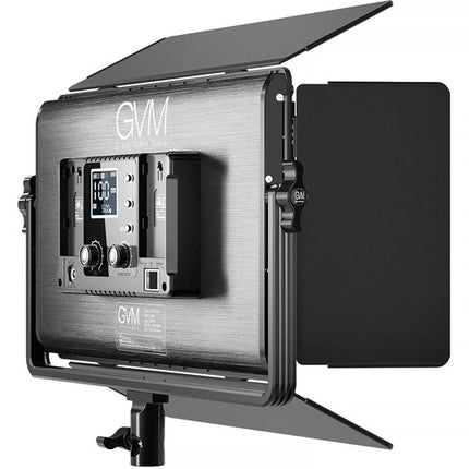 GVM 1500D Panel LED RGB Kit 2 Luces 9770 Lux Barndoor Difusor Maletín
