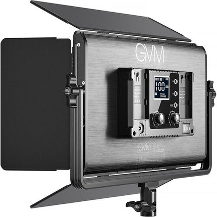 GVM 1500D Panel LED RGB Kit 2 Luces 9770 Lux Barndoor Difusor Maletín