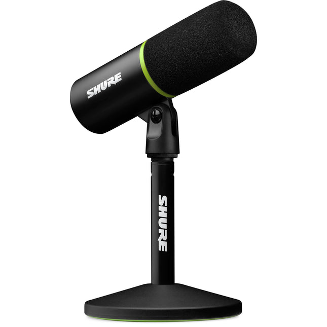 Shure MV6 Micrófono Cardioide USB para Gaming con grabación 24-Bit 48 kHz y soporte de escritorio