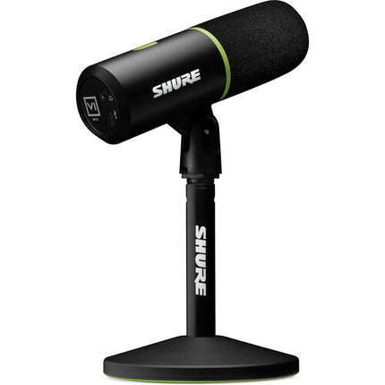 Shure MV6 Micrófono Cardioide USB para Gaming con grabación 24-Bit 48 kHz y soporte de escritorio