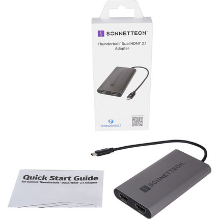 Sonnet Thunderbolt Dual 4K HDMI 2.1 Adaptador Soporta 8K 60Hz y 4K 120Hz