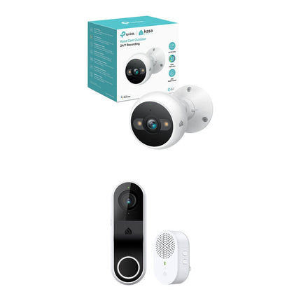 TP-Link KC420WS Kasa Cam Outdoor Cámara 4MP Wi-Fi Visión Nocturna y Timbre Inteligente KD110