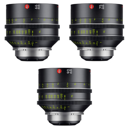Leitz Cine HUGO II Set de 3 Lentes Cine 66 75 90mm T1.5 ARRI LPL