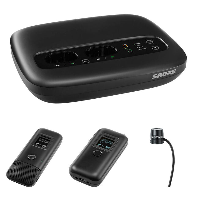 Shure MXW neXt 2 Sistema Inalámbrico para Conferencias con Micrófonos Omnidireccionales y Lavalier 17 Horas Batería