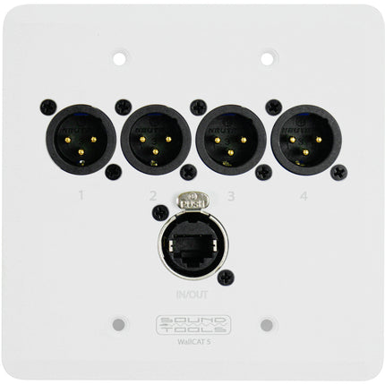 SoundTools WallCat 5 XLR Cable de Audio con 4 Conectores XLR Macho y EtherCon