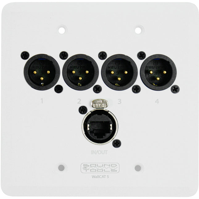 SoundTools WallCat 5 XLR Cable de Audio con 4 Conectores XLR Macho y EtherCon