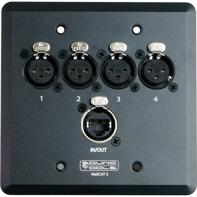 SoundTools WallCat 5 Conectores XLR Hembra y EtherCon para Audio sobre Cat5
