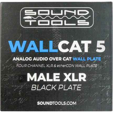 SoundTools WallCat 5 XLR Audio sobre Cat5 con 4 conectores XLR macho negro