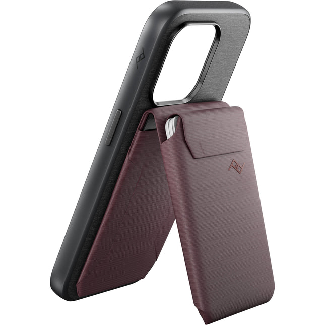 Peak Design Magnetic Mobile Stand Wallet Eclipse para móviles con soporte para 7 tarjetas y orientación retrato paisaje