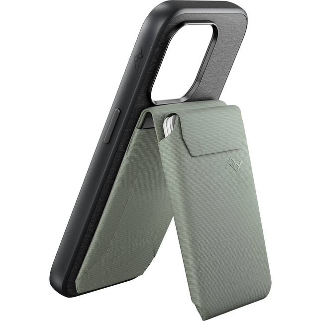 Peak Design Magnetic Mobile Stand Wallet Sage Cartera Magnética con Soporte para Móviles hasta 7 Tarjetas Resistente al Clima
