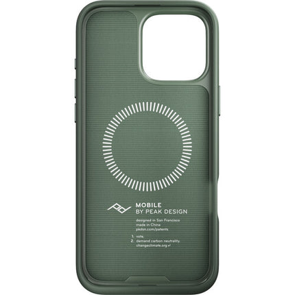 Funda Peak Design Mobile Everyday para iPhone 16 Pro Max Sage con Conector SlimLink Magnético