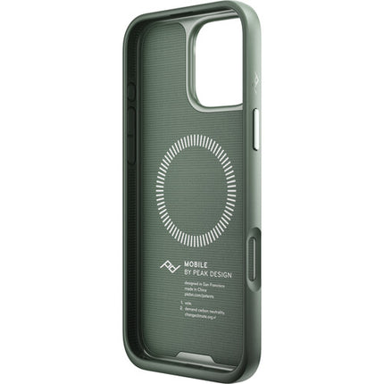 Funda Peak Design Mobile Everyday para iPhone 16 Pro Max Sage con Conector SlimLink Magnético