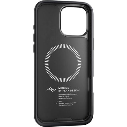 Peak Design Mobile Everyday Clarino Funda para iPhone 16 Pro Max Perfil Slim 0.1 pulgadas Puntos de anclaje dobles