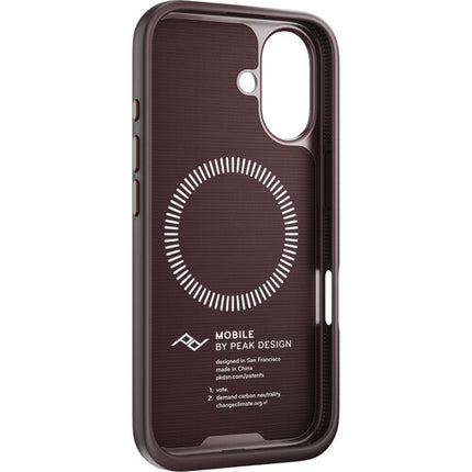 Peak Design Mobile Everyday Funda para iPhone 16 Eclipse con Conector SlimLink Magnético 0.1 pulgadas
