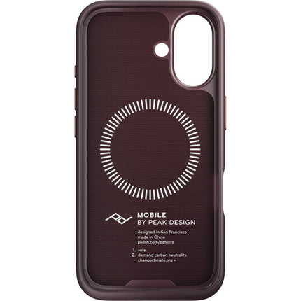 Peak Design Mobile Everyday Funda para iPhone 16 Eclipse con Conector SlimLink Magnético 0.1 pulgadas
