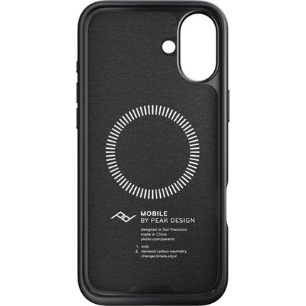 Funda Peak Design Mobile Everyday para iPhone 16 Plus con perfil Slim 0.1" carbón