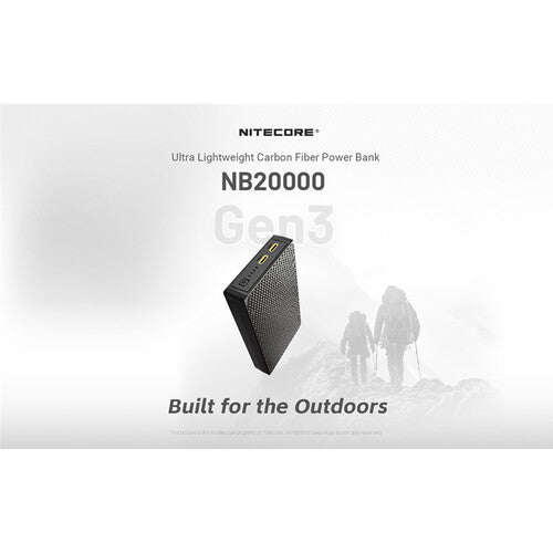 Nitecore NB20000 Gen 3 Power Bank Dual USB-C 20000mAh 22.5W