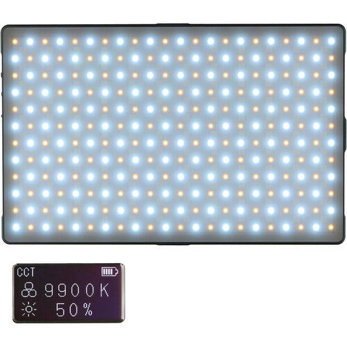 Genaray RGB-11X7L Panel LED RGB para cámara 11x7 pulgadas 644 Lux batería integrada