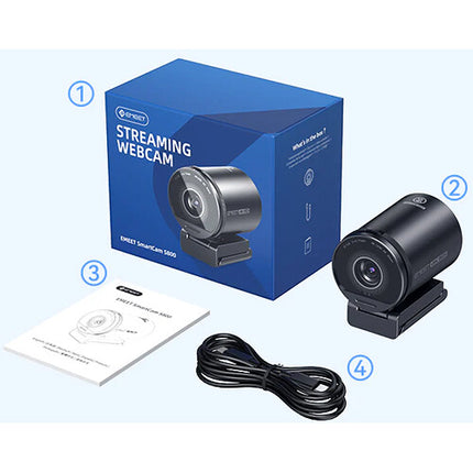 EMEET SmartCam S800 Webcam 4K UHD 30 fps 8MP con HDR USB-C