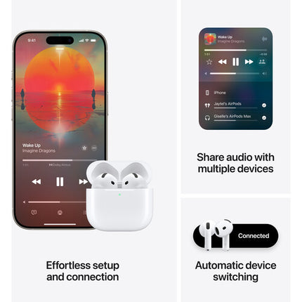 Apple AirPods Auriculares con Cancelación de Ruido Estuche USB-C Inalámbrico 4ª Generación