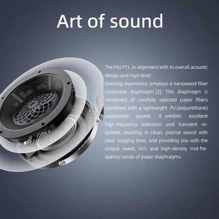 FiiO FT1 Auriculares Cerrados Over-Ear 60mm 10-40000Hz Cable Balanceado