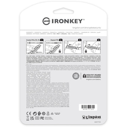 Kingston 256GB IronKey Keypad 200 USB-A 3.2 Gen 1 Unidad Flash con Encriptación