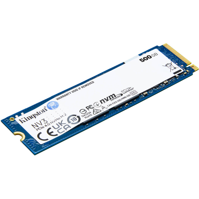 Kingston 500GB NV3 NVMe M.2 PCIe 4.0 SSD 5000MBs lectura 3000MBs escritura
