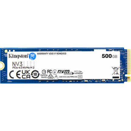 Kingston 500GB NV3 NVMe M.2 PCIe 4.0 SSD 5000MBs lectura 3000MBs escritura