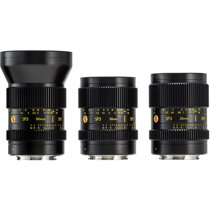 Cooke SP3 Set de 3 lentes prime Full Frame 25 50 100mm T2.4 estuche rígido