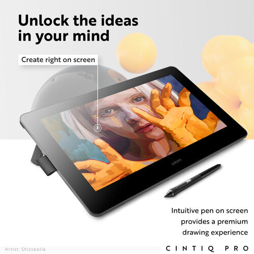 Wacom Cintiq Pro 16 Display Creativo 15.6" UHD 4K 8192 Niveles de Presión