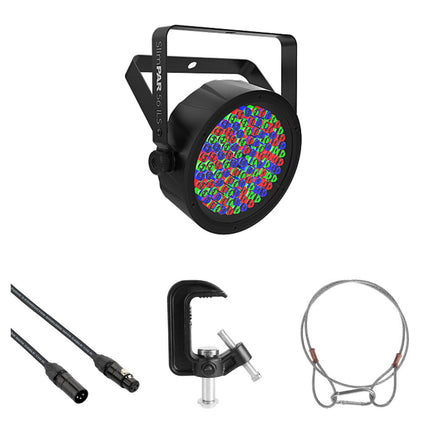 CHAUVET DJ SlimPAR 56 RGB ILS Luz LED para lavado 108 LEDs 14° Haz Kit completo