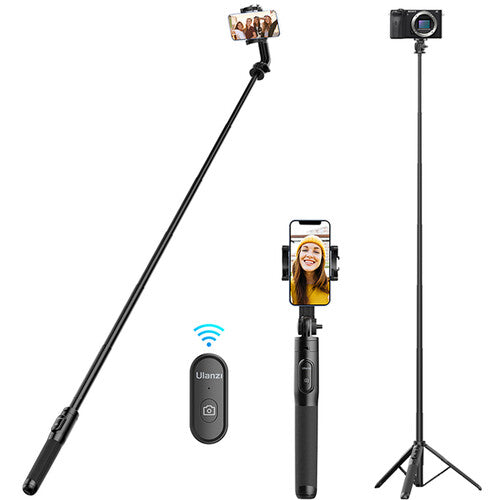 Ulanzi SK-03 Trípode Selfie Stick 3 en 1 Extensible 62.99" con Mando Bluetooth