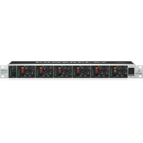 Behringer HA6000 Amplificador Mezclador y Distribuidor de Auriculares 6 Canales con EQ de 2 Bandas y Medidor LED