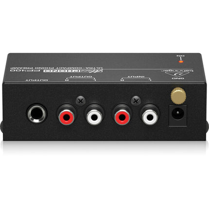 Behringer PP400 Ultracompacto Preamplificador Phono con Salida 1/4" TRS y Adaptador 12 VDC