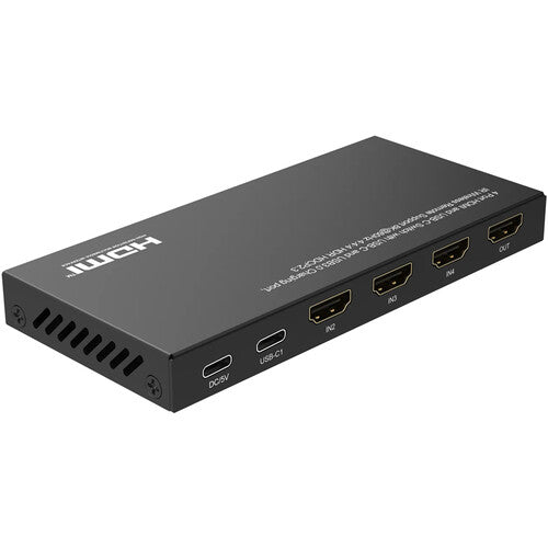 DVDO 8K 4x1 con 1 USB-C y 3 HDMI entradas 8K60 48 Gb/s HDR10+