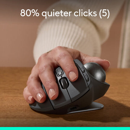 Logitech MX Ergo S Plus Ratón Trackball Inalámbrico 2048 dpi Batería 120 Días