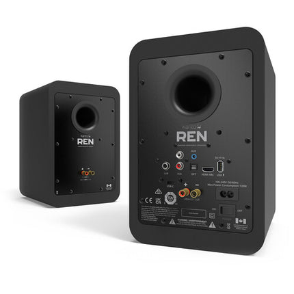 Kanto Living Ren Altavoces Estantería Activos Inalámbricos 100W Bluetooth 5.3 Matte Black