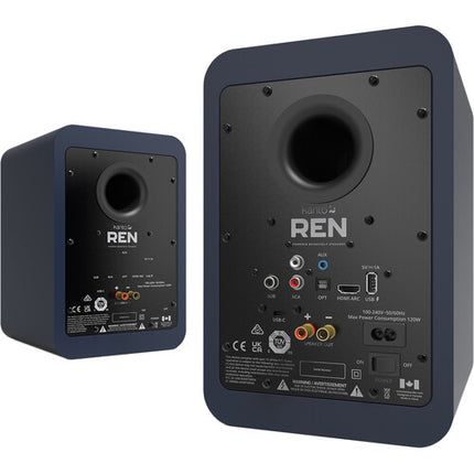 Kanto Living Ren Altavoces Estantería Activos Inalámbricos 100W Azul Mate
