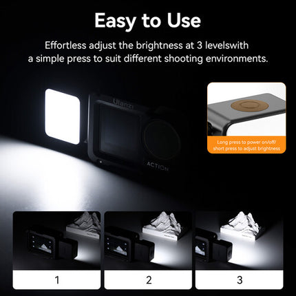 Ulanzi LM18 Mini Luz LED Diaria 120 Lux Batería 8 Horas IPX5 para DJI Osmo