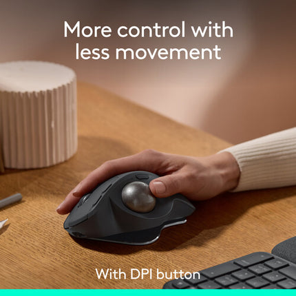Logitech MX Ergo S Plus Ratón Trackball Inalámbrico 2048 dpi Batería 120 Días