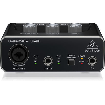 Behringer U-PHORIA UM2 Interfaz de Audio USB 2 Entradas 2 Salidas 48 kHz 16-Bit