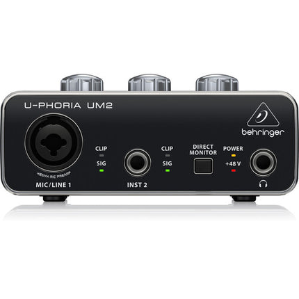 Behringer U-PHORIA UM2 Interfaz de Audio USB 2 Entradas 2 Salidas 48 kHz 16-Bit