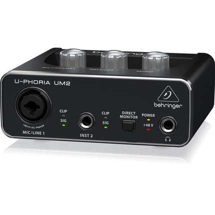 Behringer U-PHORIA UM2 Interfaz de Audio USB 2 Entradas 2 Salidas 48 kHz 16-Bit