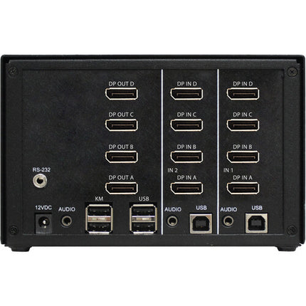 Smart-AVI KVM Switch DisplayPort 2 Puertos Quad-Head 3840x2160 60Hz USB 2.0 Audio