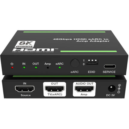 DVDO 8K HDMI 2.1 Extractor de Audio con eARC para Receptores AV 48Gbps 8K60 12-Bit