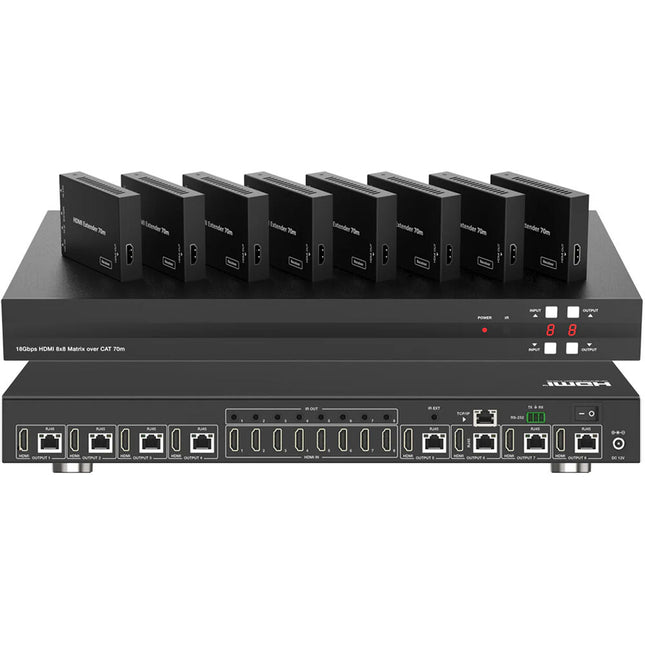 DVDO 4K 8x8 HDMI Matrix Switcher con Salidas Cat 5 y UHD 4K60