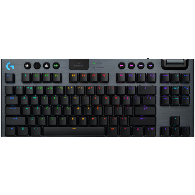 Teclado Mecánico Gaming Logitech G915 X LIGHTSPEED TKL RGB Wireless GL Clicky Carbon