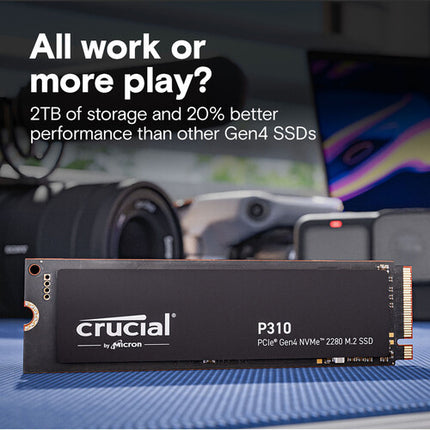Crucial 2TB P310 SSD Interno M.2 PCIe 4.0 x4 7100 MB/s 6000 MB/s